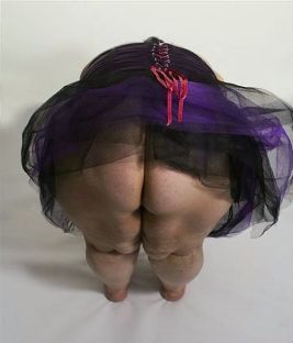 fat Woman bending over in tutu