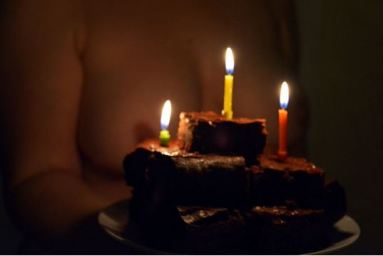 Birthday cake with boobs